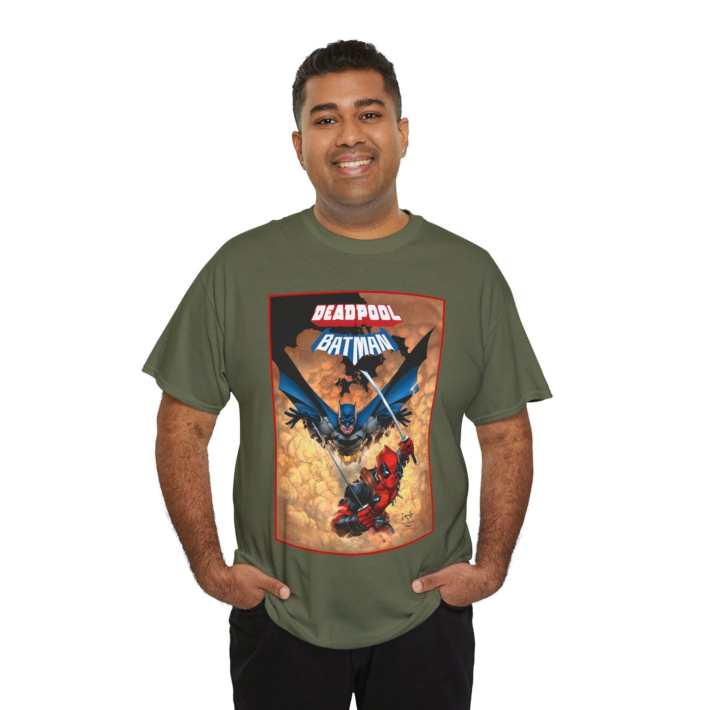 Deadpool & Batman T-Shirt - Greg Capullo Art - DC & Marvel Comics - Crossover - Slade Wilson, Bruce Wayne - 2025