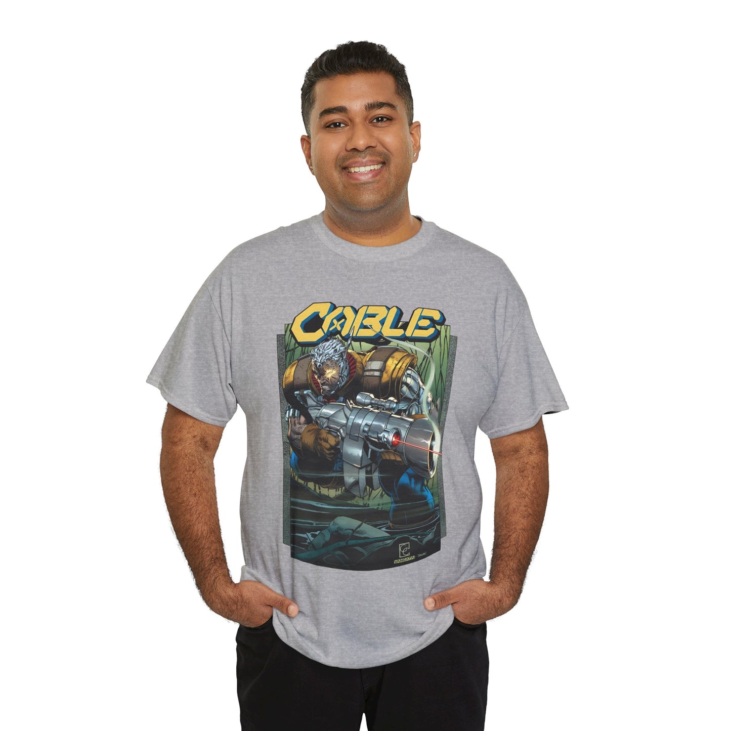 Cable T-Shirt - Greg Capullo Art - X-Force Leader, Mutant Fighter - Nathan Summers - Marvel Comics