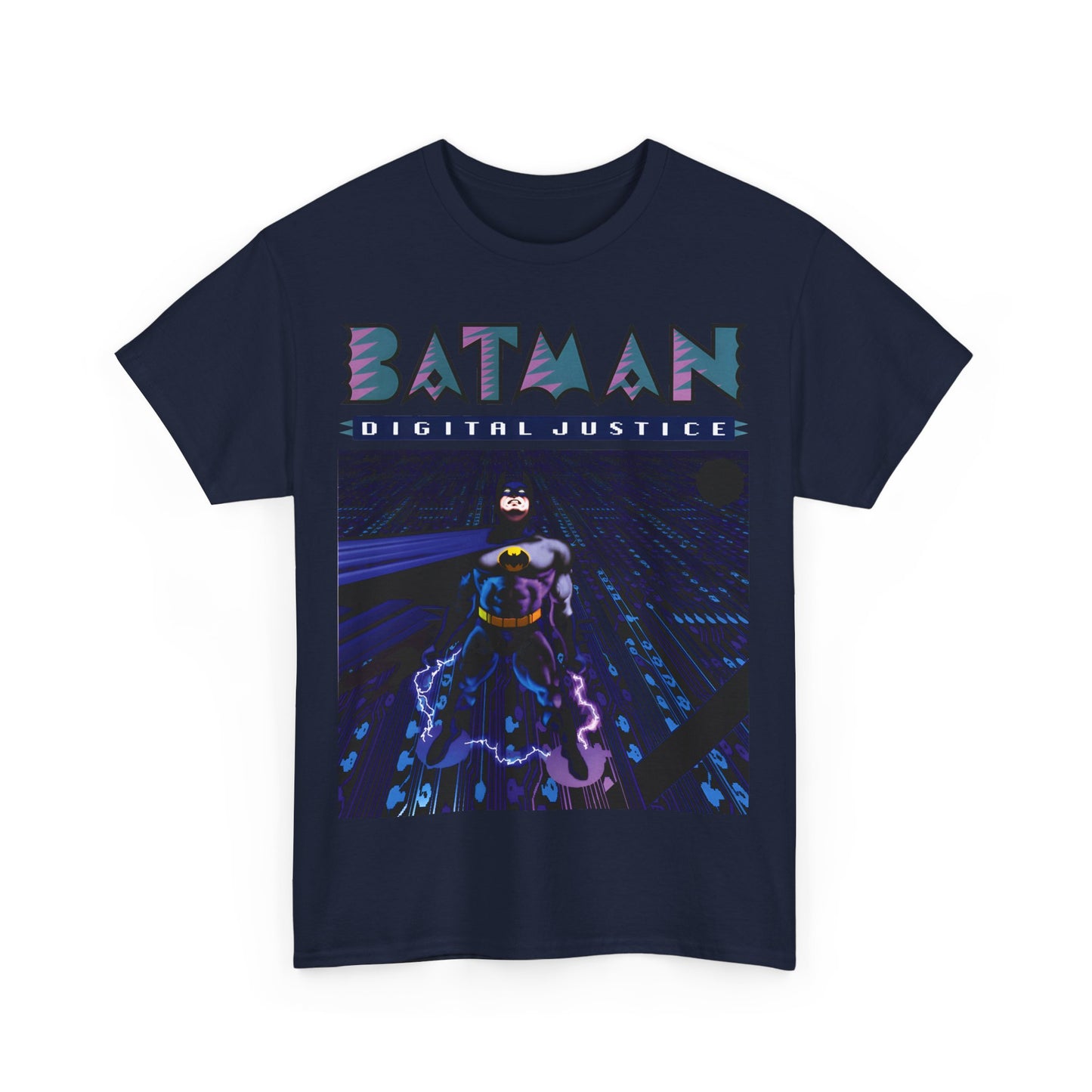 Batman Digital Justice T-Shirt - Pepe Moreno Computer Generated Art - Graphic Novel - Gotham City, Bruce Wayne - DC Comics