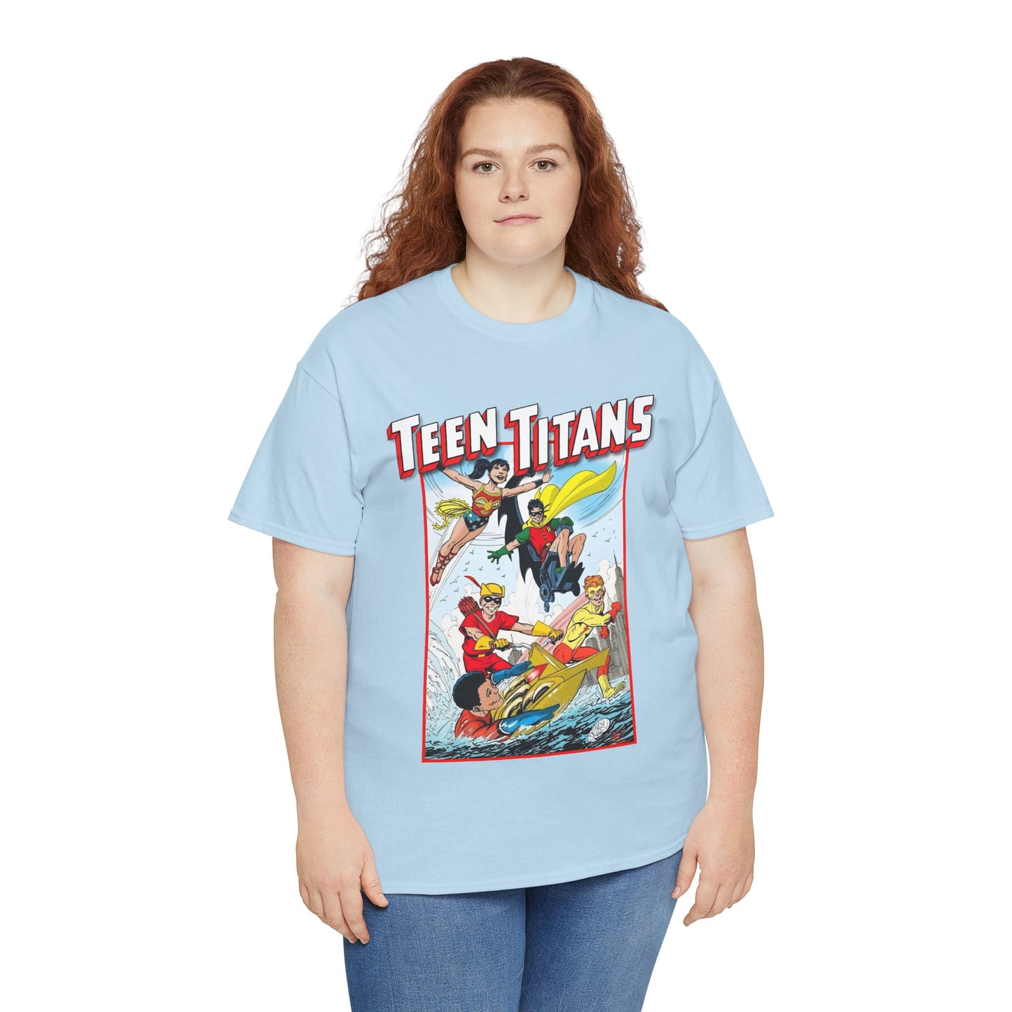 Teen Titans T-Shirt - John Byrne Art - Robin, Wonder Girl, Kid Flash, Speedy, Aqualad - DC Comics
