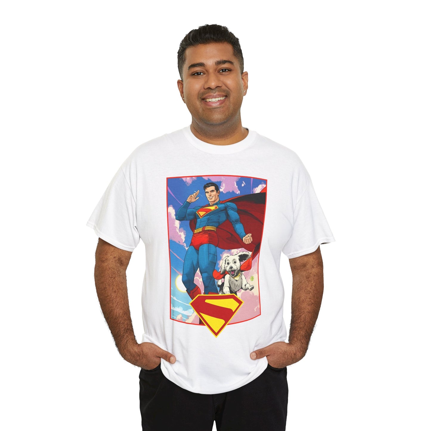 Superman & Krypto T-Shirt - DC Comics - New James Gunn Movie 2025 - Dan Mora Art - Man of Steel