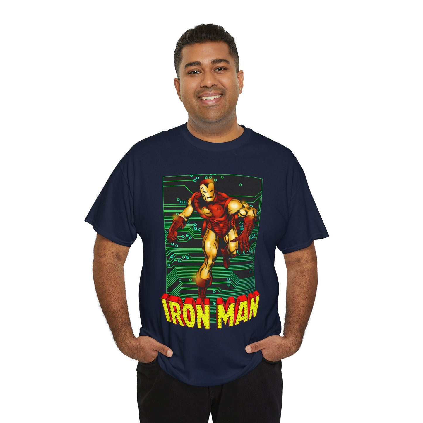 Iron Man T-Shirt - John Byrne Art - Tony Stark, Stark Industries - Avengers Member & Leader - Marvel Comics Armored Hero