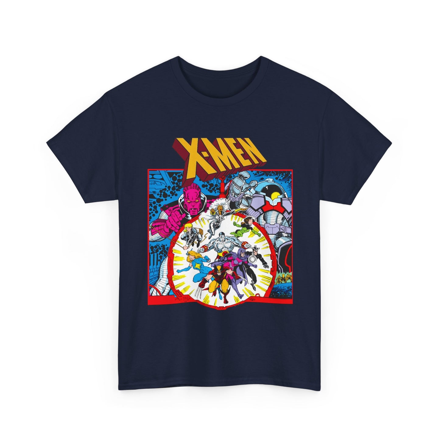 Uncanny X-Men T-Shirt - Arthur Adams Art - Wolverine, Havok, Rogue, Colossus, Psylocke, Longshot, Storm, Dazzler - High Evolutionary - Marvel Comics