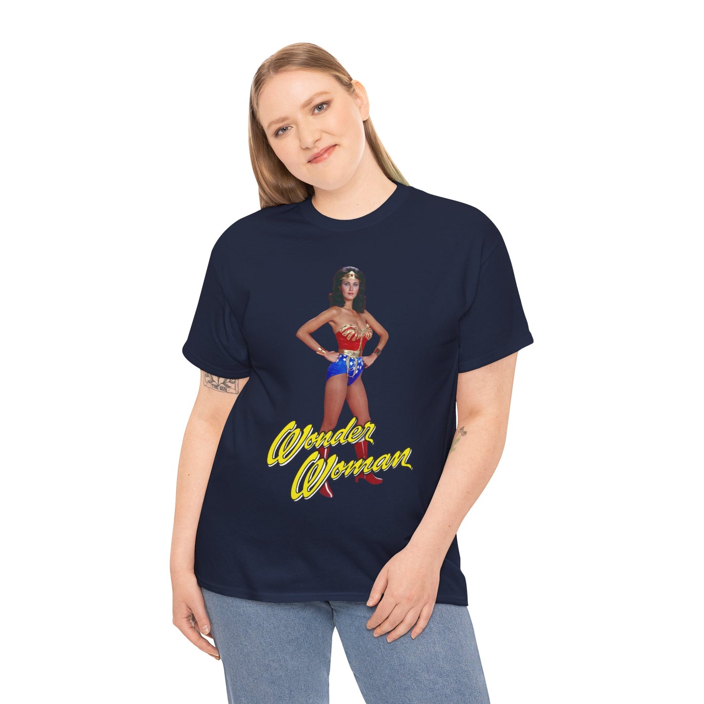 Wonder Woman T-Shirt - Lynda Carter - Popular 1970s CBS TV Show - DC Comics Character - Diana Prince, Paradise Island