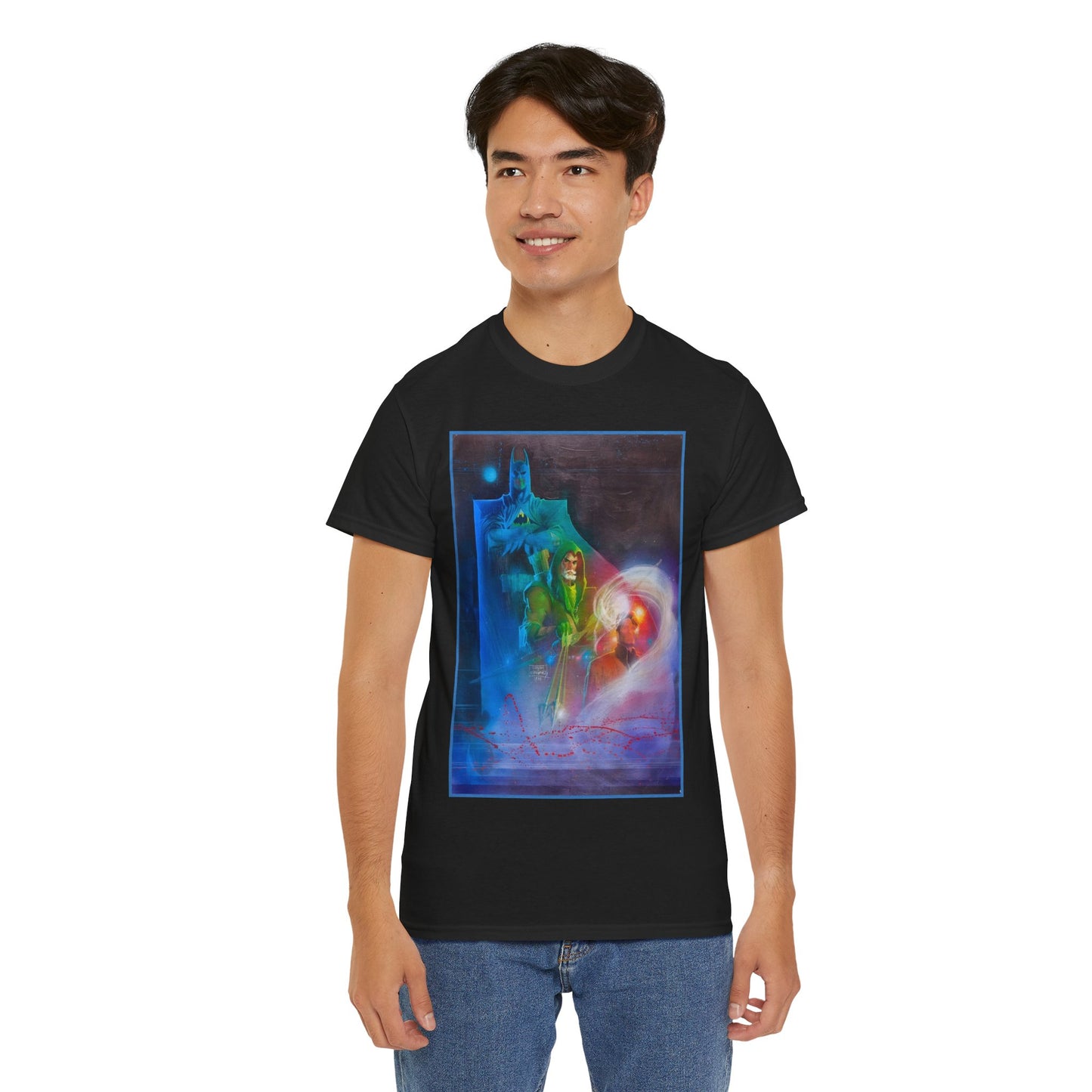 Batman, Green Arrow, Question T-Shirt - Denys Cowan & Bill Sienkiewicz Art - DC Comics - Gotham City