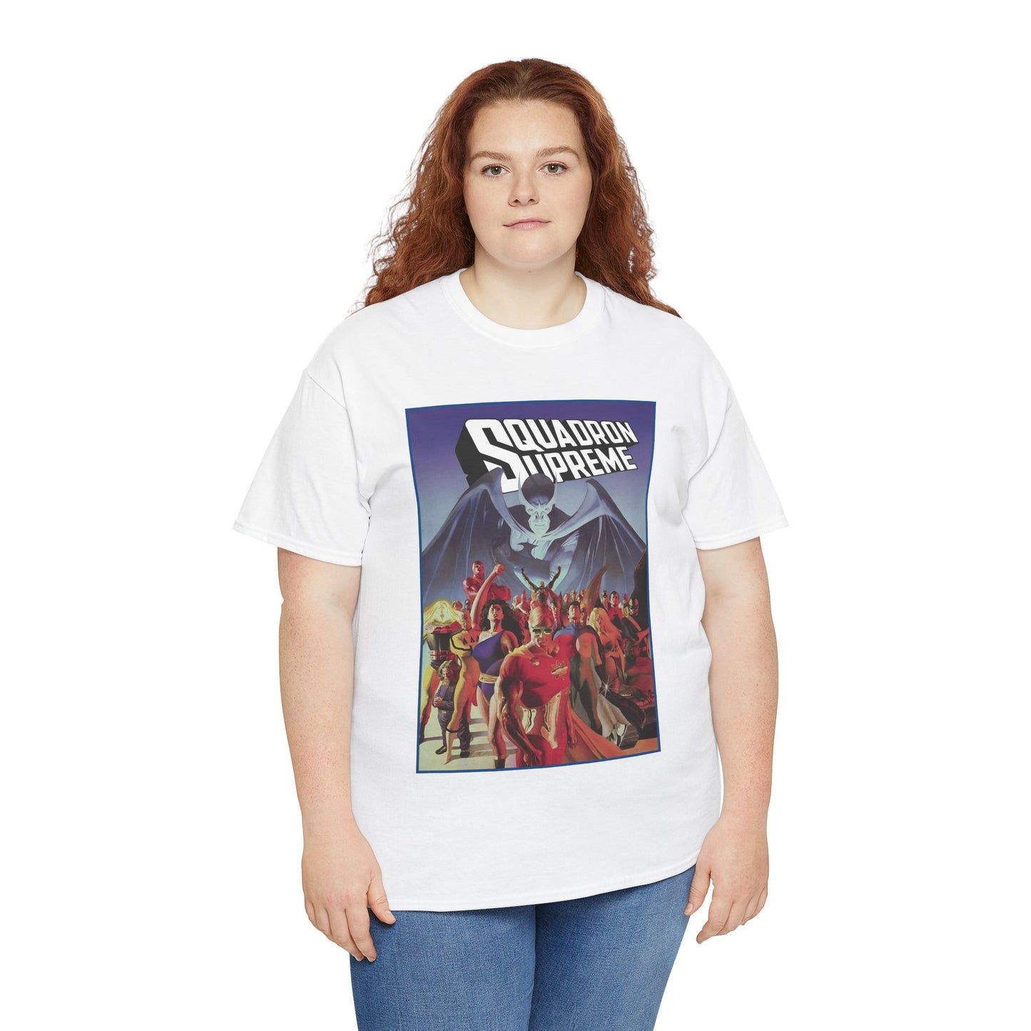 Squadron Supreme T-Shirt - Alex Ross Art - Hyperion, Nighthawk, Power Princess, Doctor Spectrum, Whizzer - Justice League Pastiches - Marvel Comics