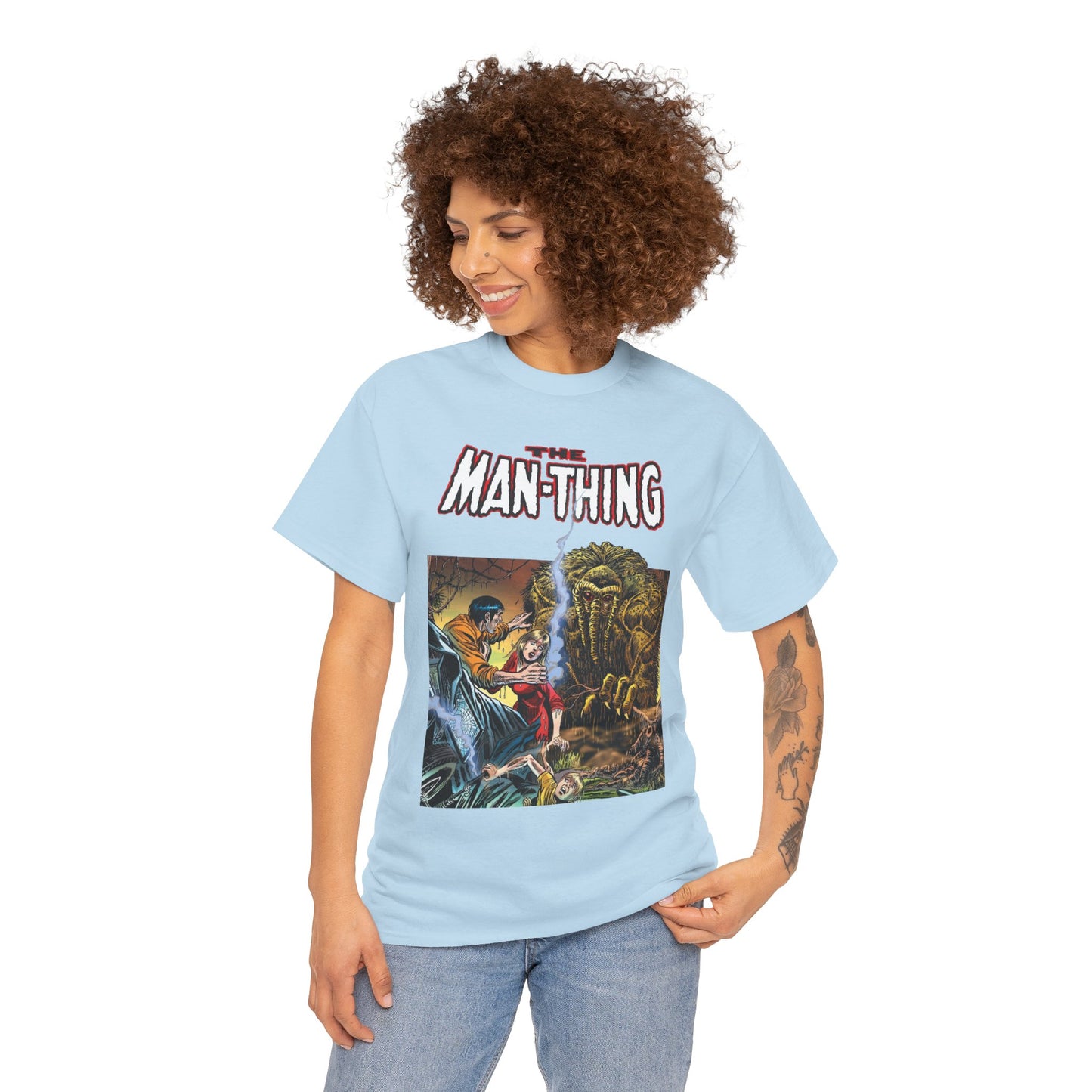 Man-Thing T-Shirt - Adventure into Fear #18 Cover Art - Marvel Comics - Whatever Knows Fear Burns At The Touch - Swamp Monster