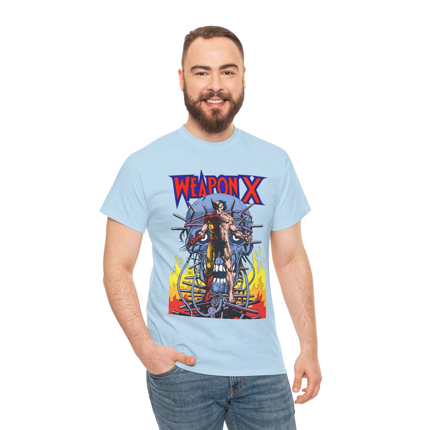 Weapon X T-Shirt - Barry Windsor-Smith Art - Wolverine Origin Story Before He Joined the X-Men - Logan, Mutant Leader - Marvel Comics