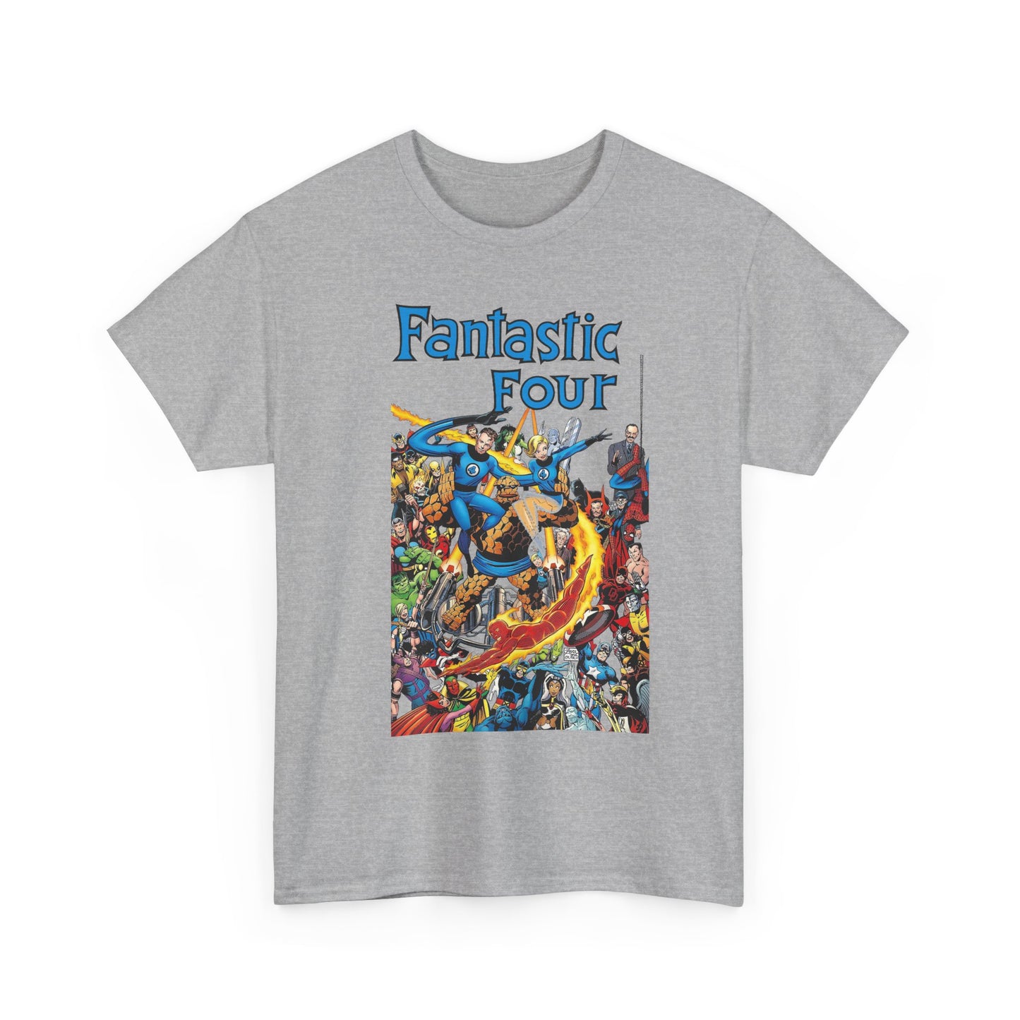 Fantastic Four T-Shirt - Classic John Byrne Art - Popular Marvel Comics Characters - Human Torch, The Thing, Invisible Woman, Reed Richards - 2025 MCU Movie