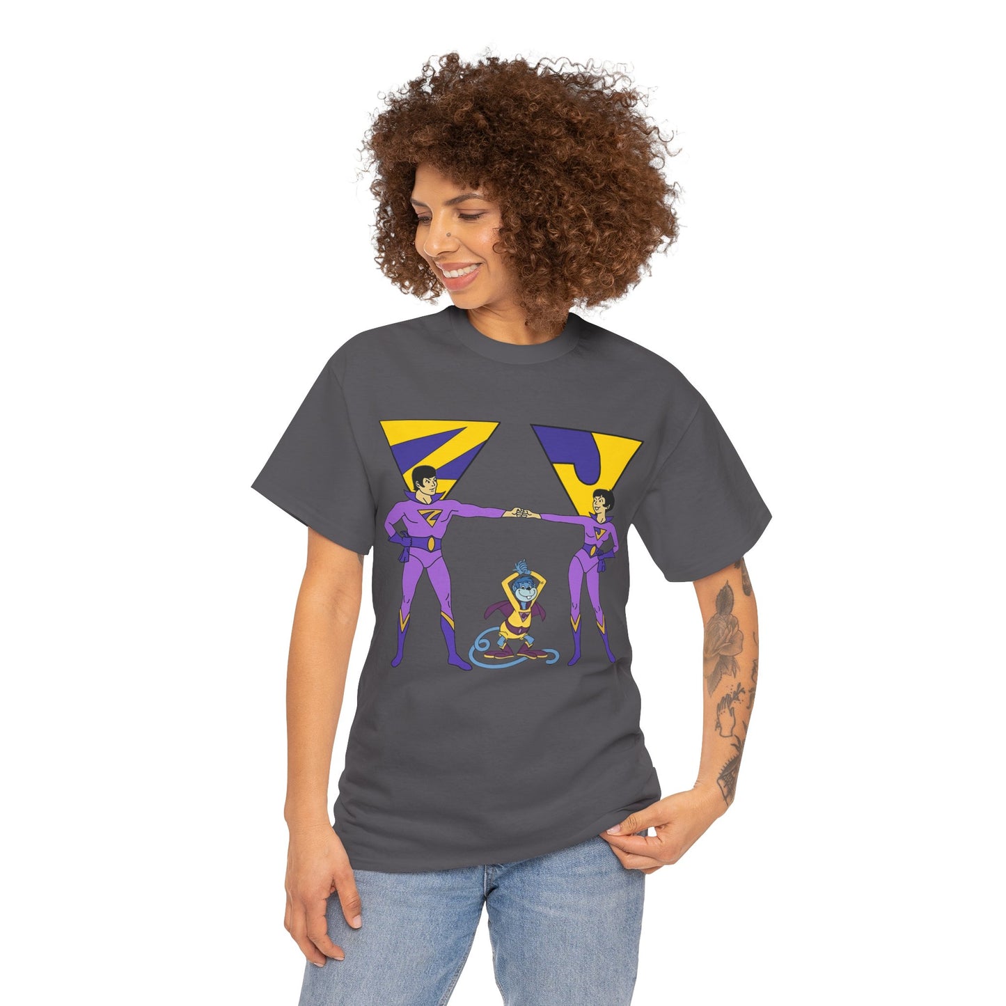 Wonder Twins T-Shirt - Super Friends - Zan & Jayna - Hanna-Barbera Cartoon - DC Comics