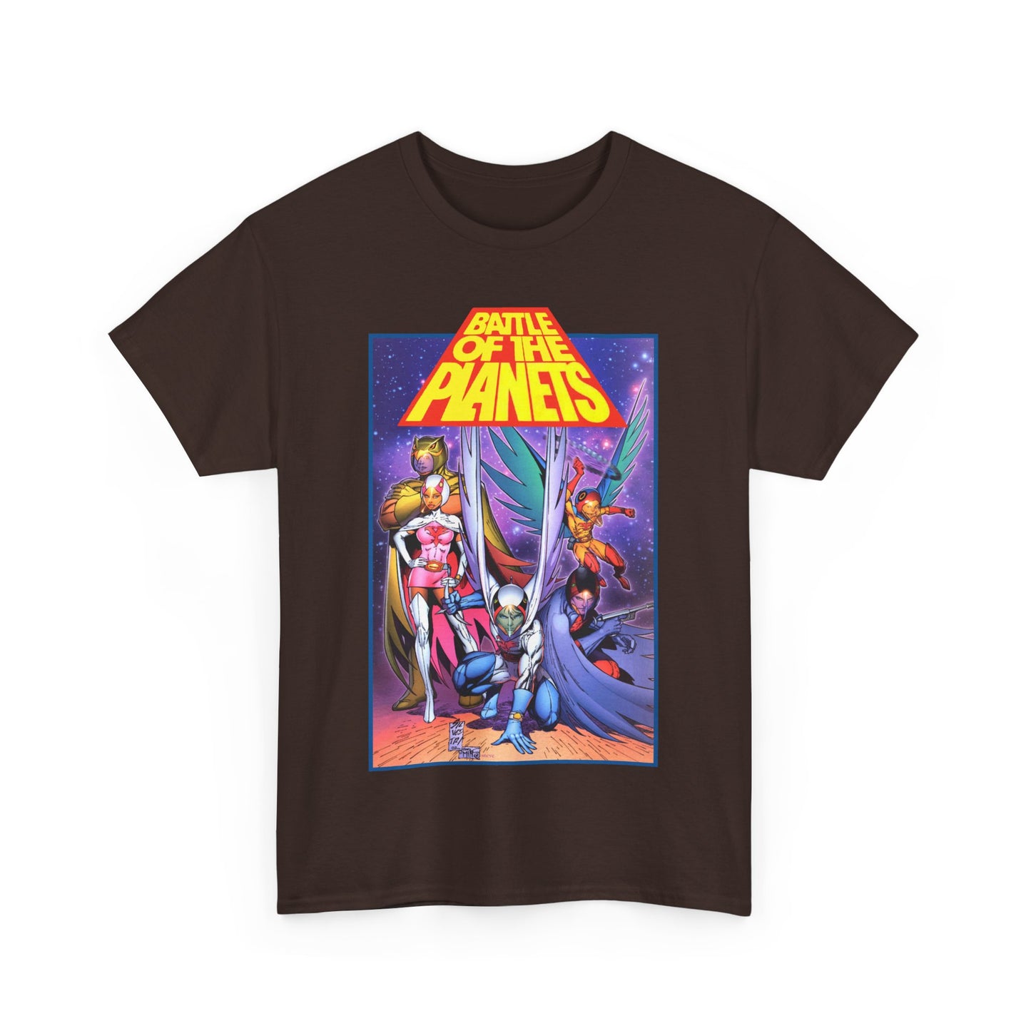 Battle of the Planets T-Shirt - Marc Silvestri Art - G-Force - Popular Gatchaman Cartoon - Mark, Jason, Princess, Keyop, and Tiny