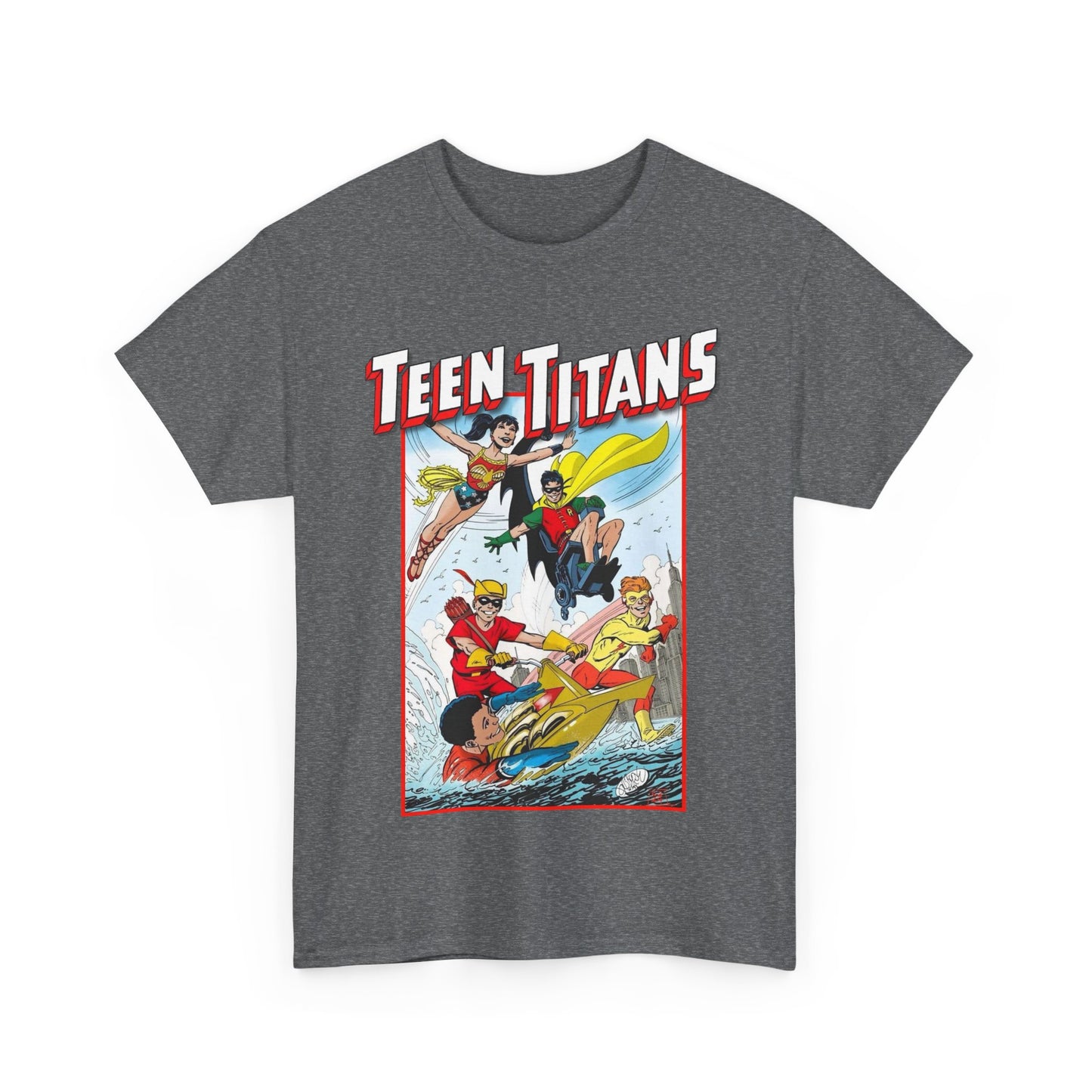 Teen Titans T-Shirt - John Byrne Art - Robin, Wonder Girl, Kid Flash, Speedy, Aqualad - DC Comics