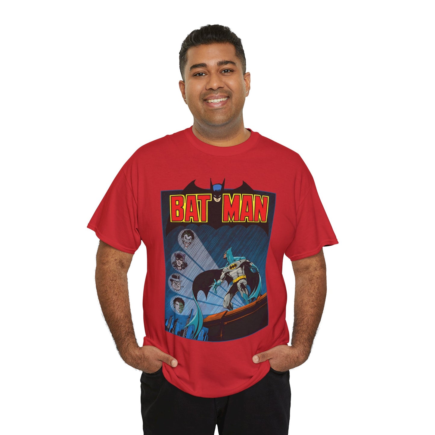 Batman T-Shirt - DC Comics - Catwoman, Joker, Two-Face, Penguin - Bronze Age Art - Gotham City
