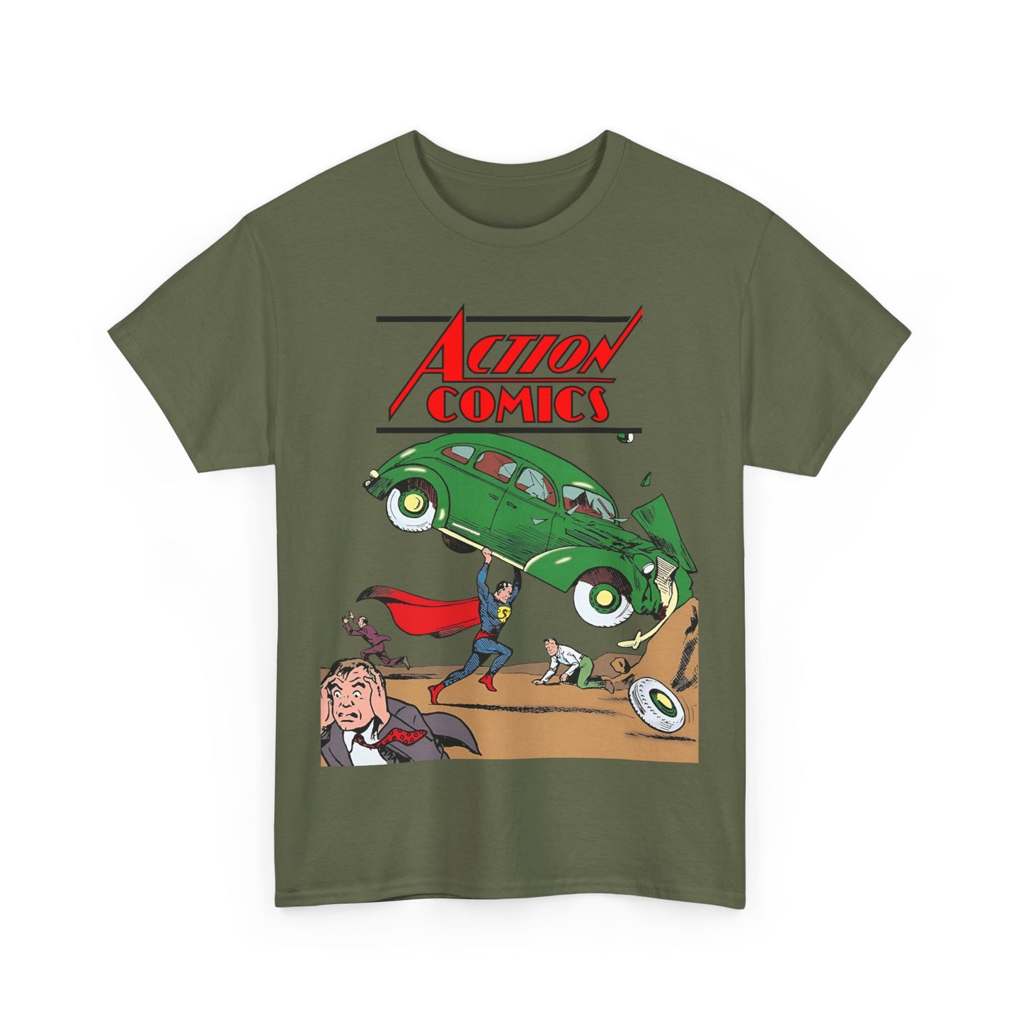 Superman T-Shirt - Action Comics #1 Cover Art - Clark Kent, Metropolis - DC Comics Key Image - Golden Age