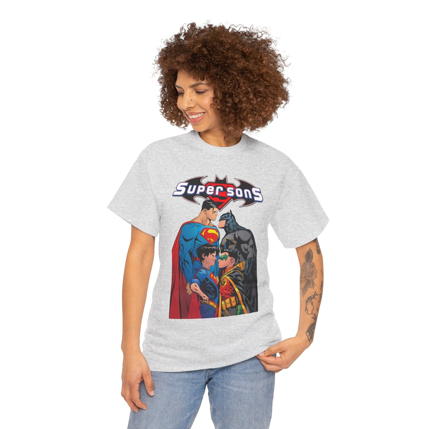 Super Sons T-Shirt - Jorge Jimenez Art - Superman, Batman, Jon Kent, Damian Wayne - DC Comics - Sons of Superman & Batman