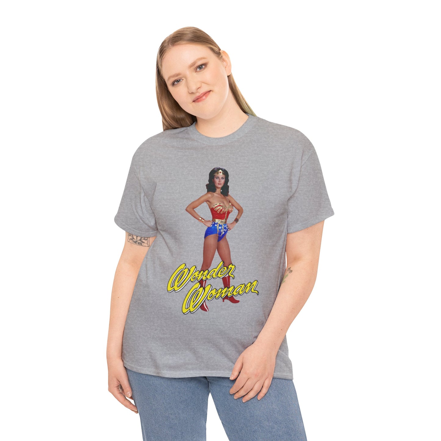 Wonder Woman T-Shirt - Lynda Carter - Popular 1970s CBS TV Show - DC Comics Character - Diana Prince, Paradise Island