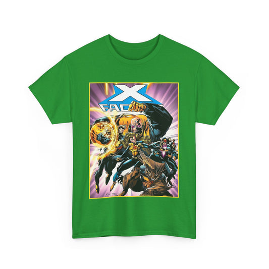 X-Factor T-Shirt - Larry Stroman Art - Polaris, Havok, Strong Guy, Jamie Madrox - X-Men Spin-Off - Mutant Heroes - Marvel Comics
