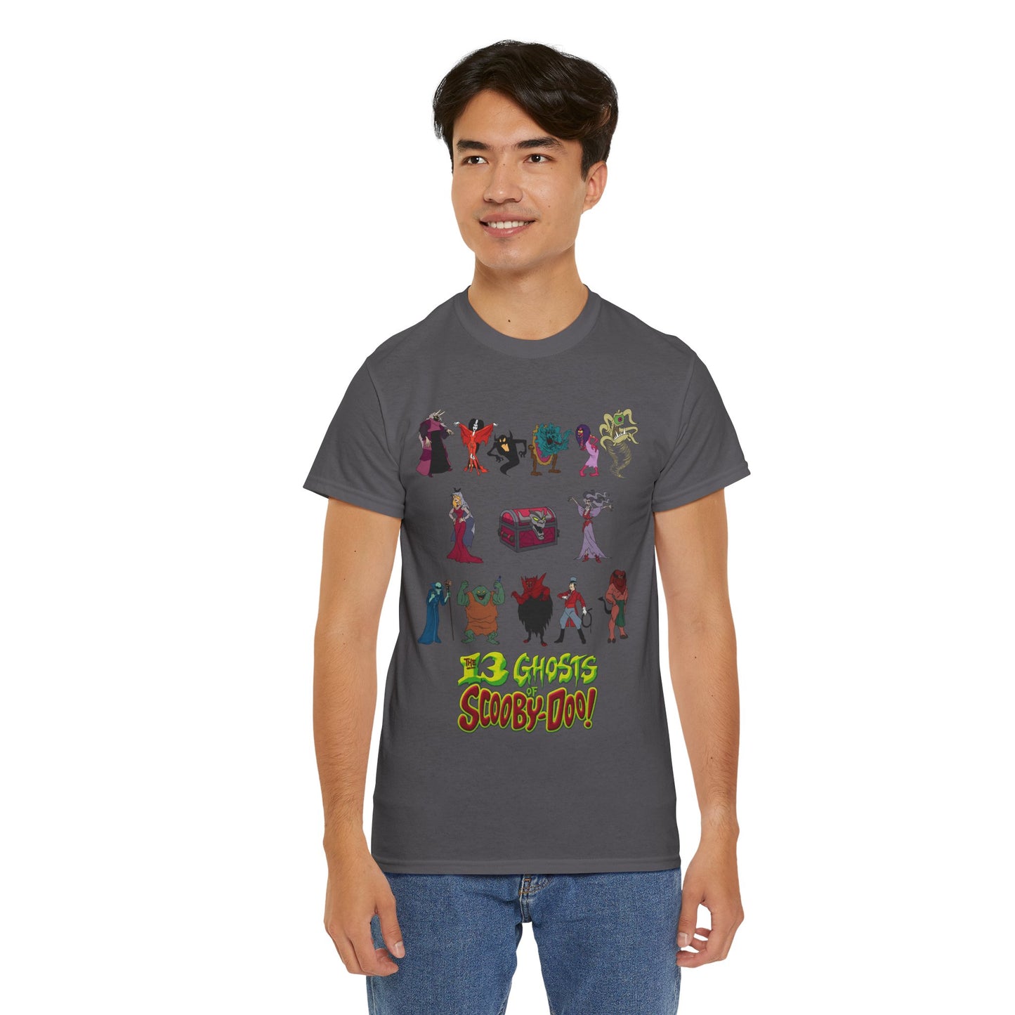 13 Ghosts of Scooby-Doo T-Shirt - Hanna-Barbera Saturday Morning Cartoon - Chest of Demons - Maldor, Queen Morbidia, Reflector Specter
