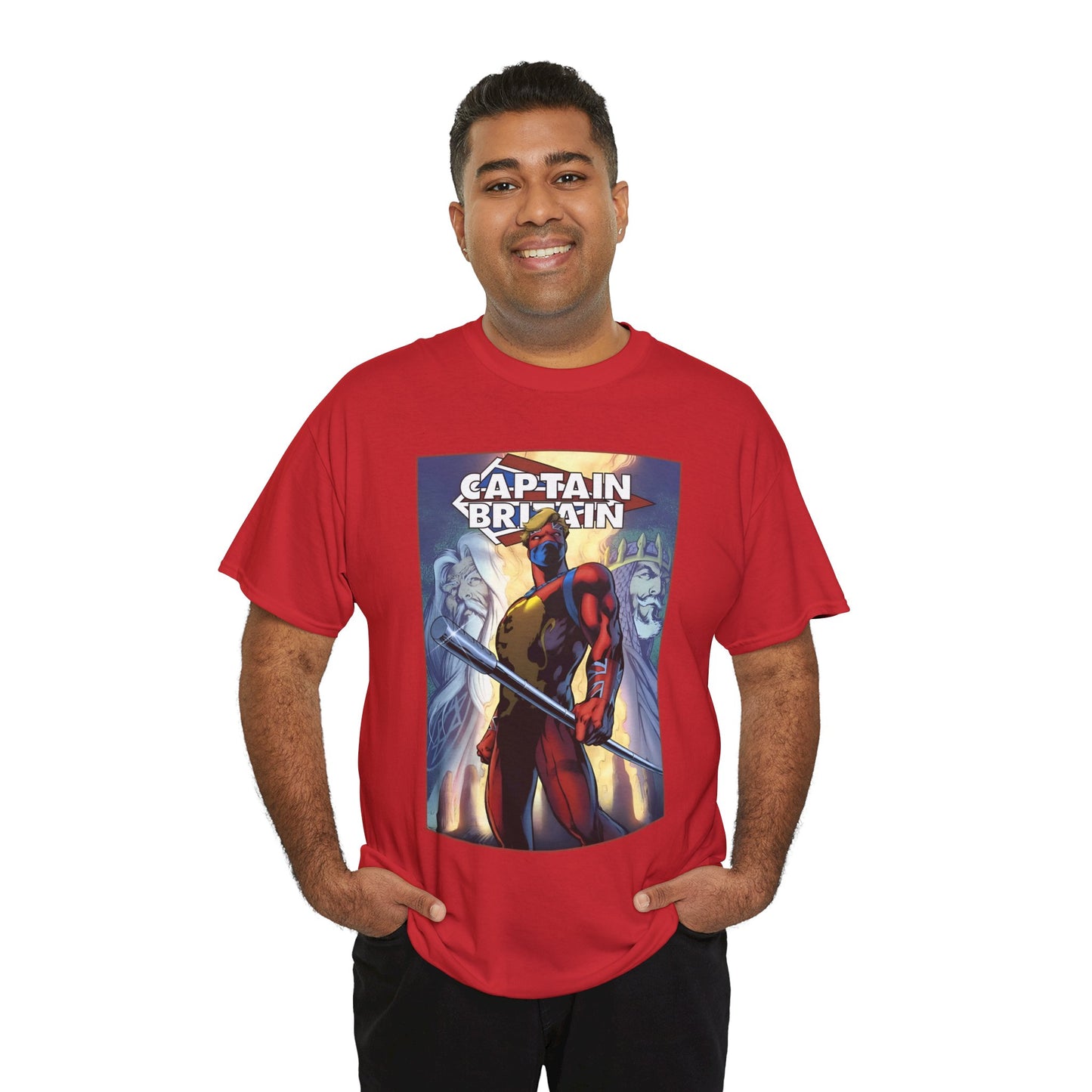 Captain Britain T-Shirt - Alan Davis Art - Excalibur Member - Marvel Comics