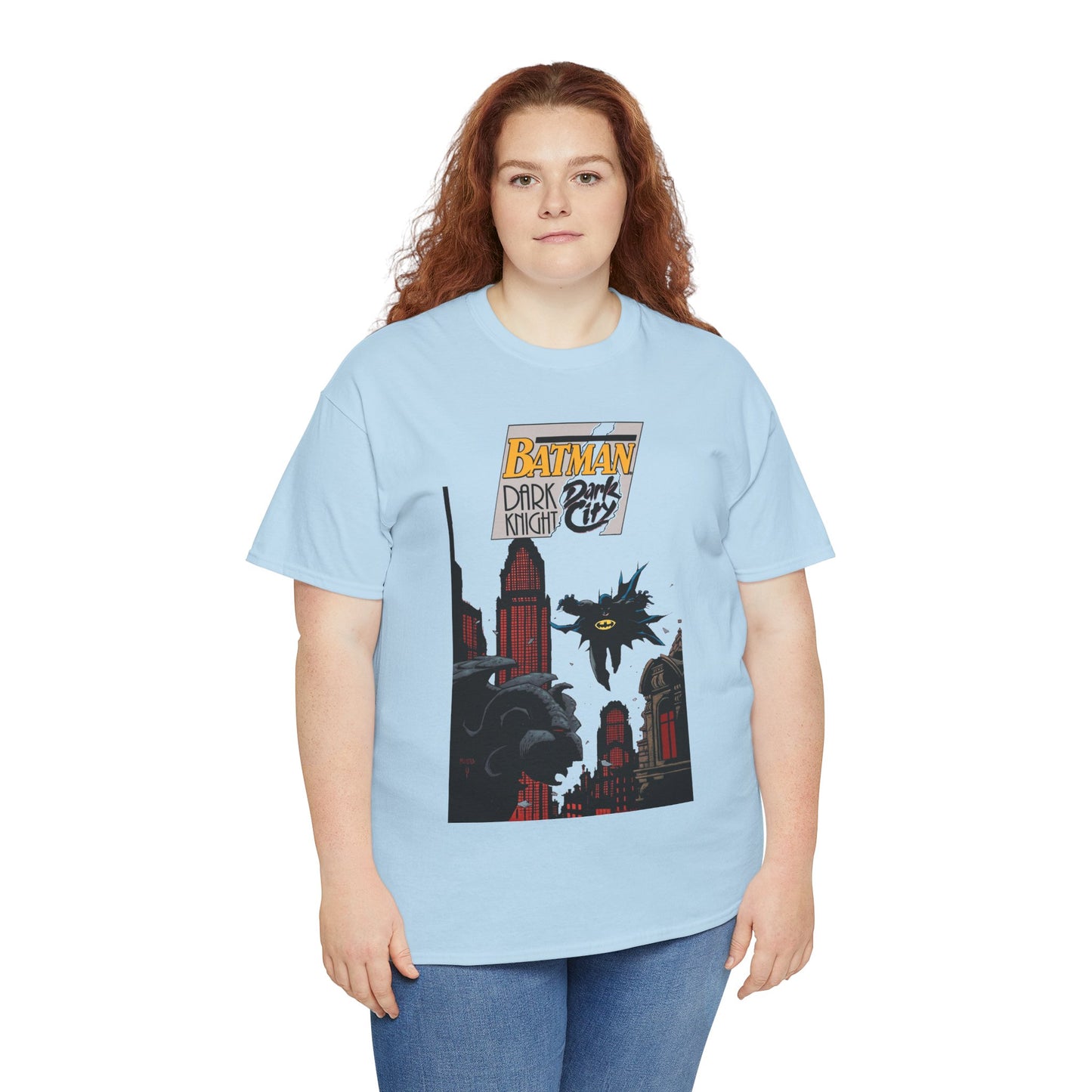 Batman: Dark Knight, Dark City T-Shirt - Mike Mignola Art - Gotham City, Bruce Wayne - 1990s Cover Art - DC Comics