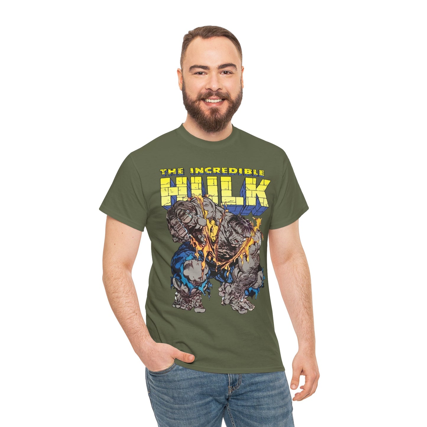 Incredible Hulk T-Shirt - Todd McFarlane Art - Marvel Comics - Grey Hulk, Bruce Banner