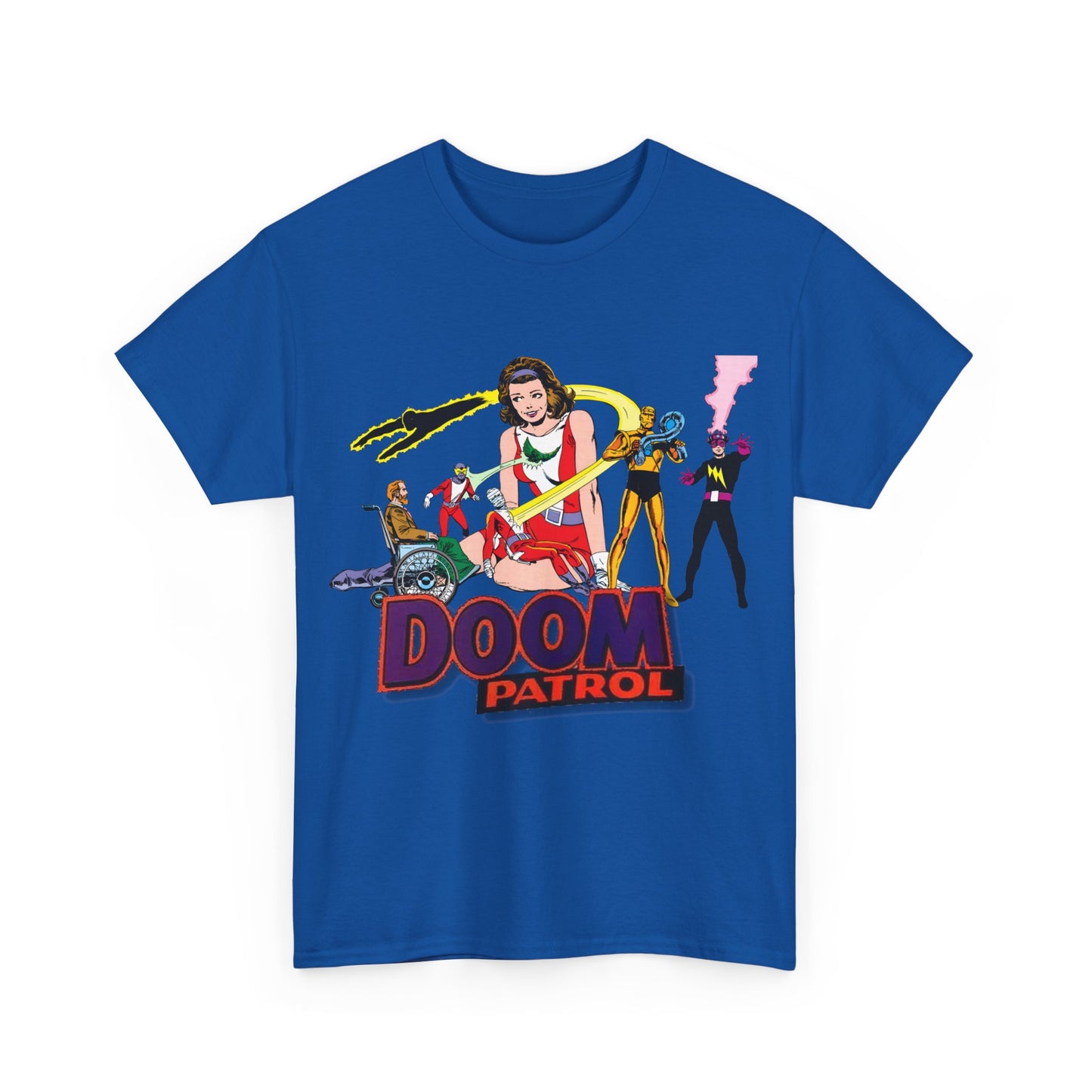 Doom Patrol T-Shirt - John Byrne Art - DC Comics Who's Who Art - Beast Boy, Robotman, Mento, Elasti-Girl, Negative Man, The Chief