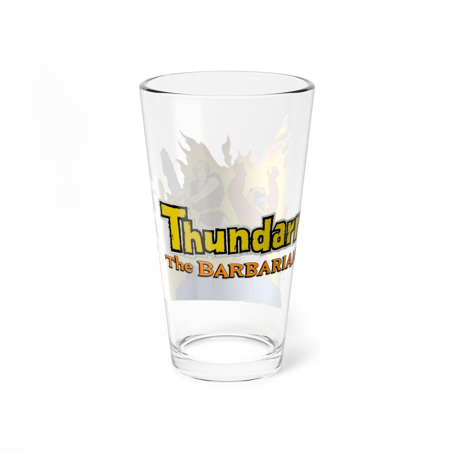 Thundarr the Barbarian Pint Glass, 16oz - Princess Ariel, Ookla the Mok - Classic Ruby-Spears Saturday Morning Cartoon - 1980s Animation