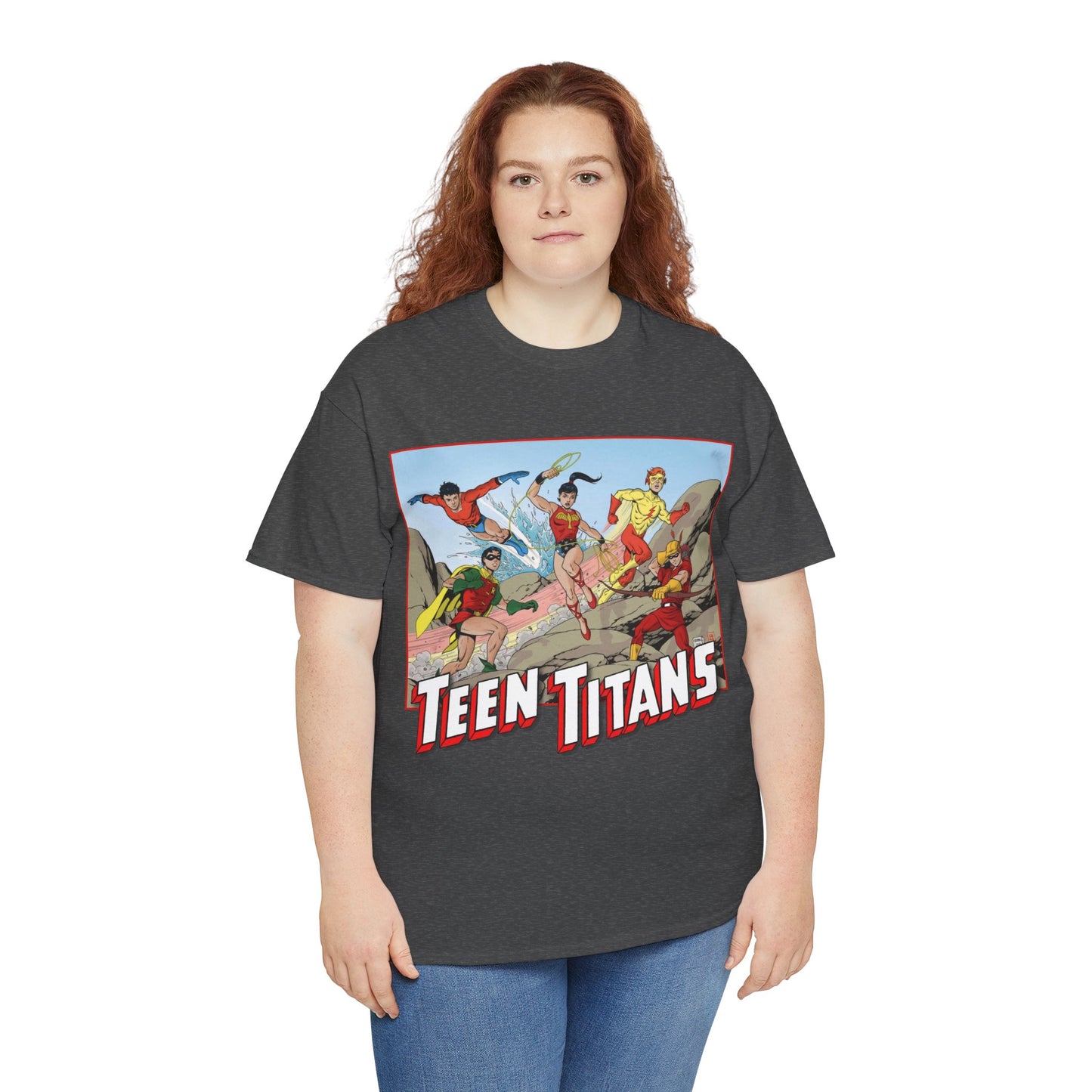 Teen Titans T-Shirt - Tom Grummett Art - Robin, Wonder Girl, Kid Flash, Speedy, Aqualad - DC Comics