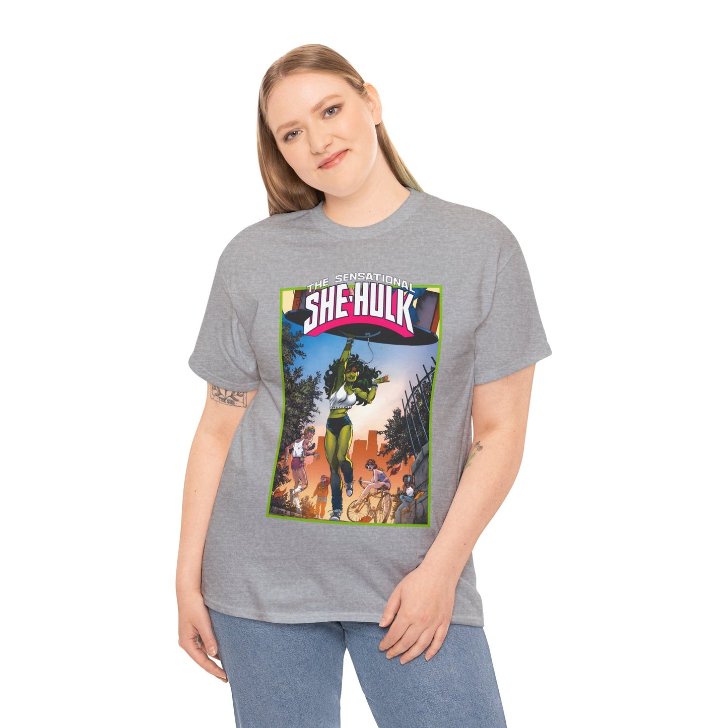Sensational She-Hulk T-Shirt -John Byrne Poster Art - Jennifer Walters, Hulk's Cousin - Marvel Comics