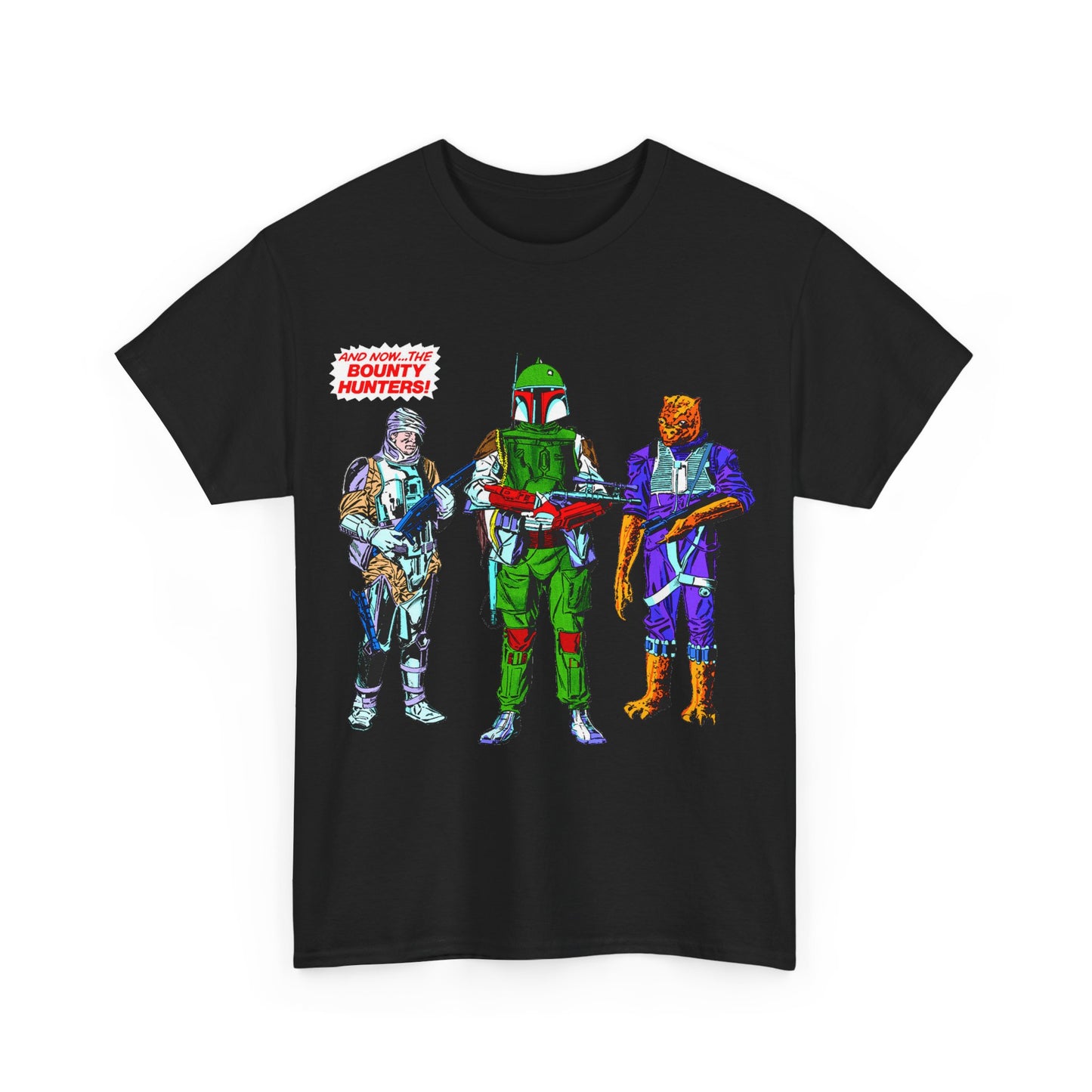 Boba Fett, Bossk, Dengar T-Shirt - Star Wars Bounty Hunters from Empire Strikes Back - Marvel Comics 1980s Art - Alternate Colors