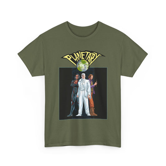 Planetary T-Shirt - - John Cassaday Art - The Drummer, Jakita Wagner & Elijah Snow - DC Comics/Wildstorm