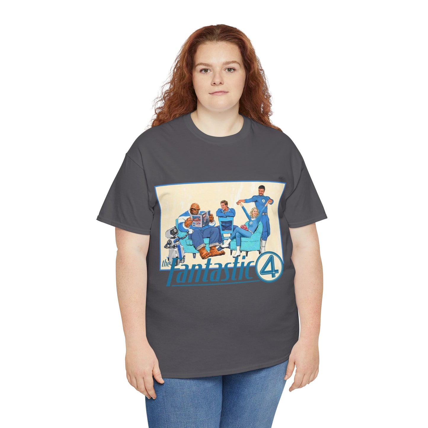 Fantastic Four T-Shirt - 2025 MCU Movie - Reed Richards, Invisible Woman, Thing, Human Torch - Marvel Comics Characters
