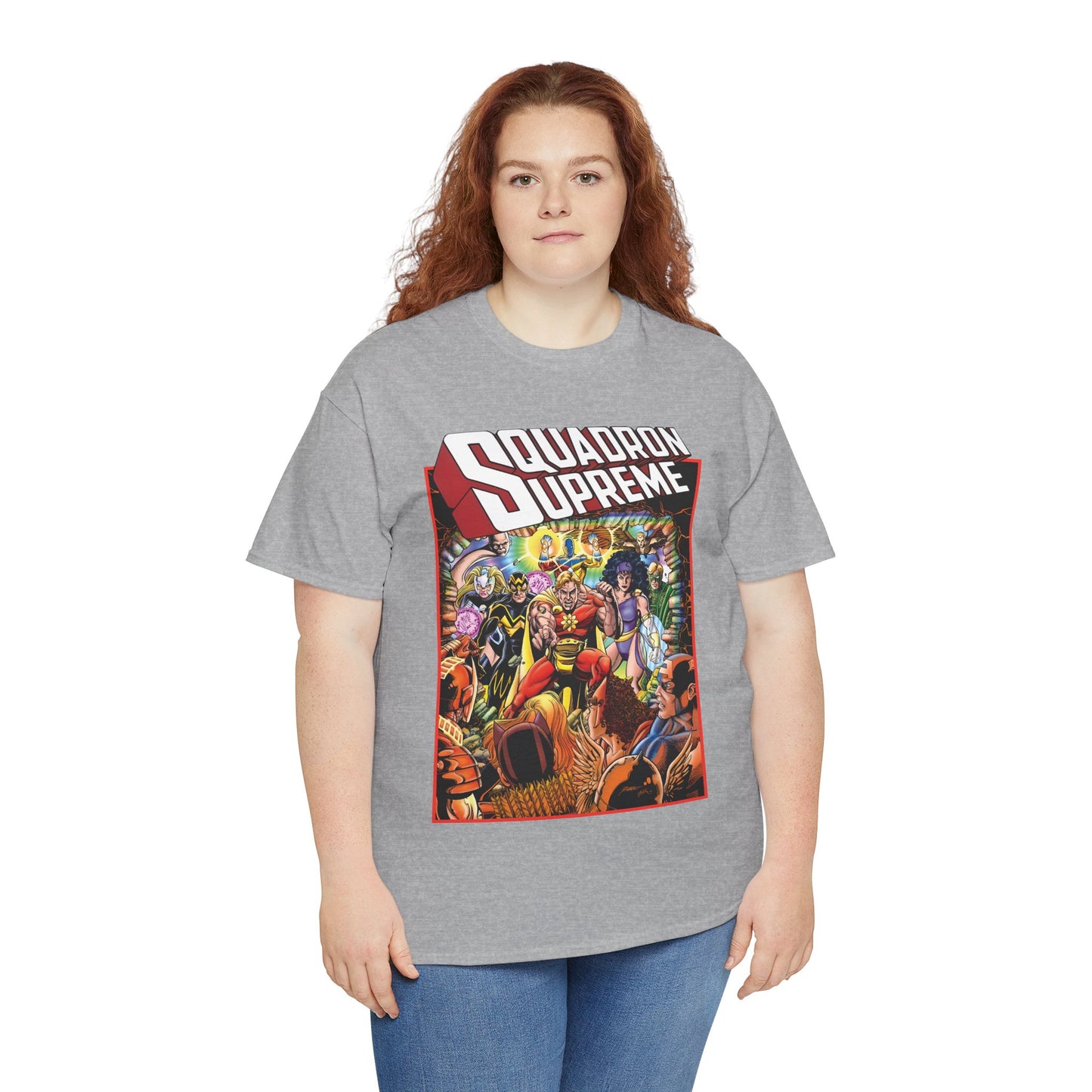 Squadron Supreme T-Shirt - George Perez Art - Hyperion, Nighthawk, Doctor Spectrum, Power Princess, Whizzer - Marvel Comics