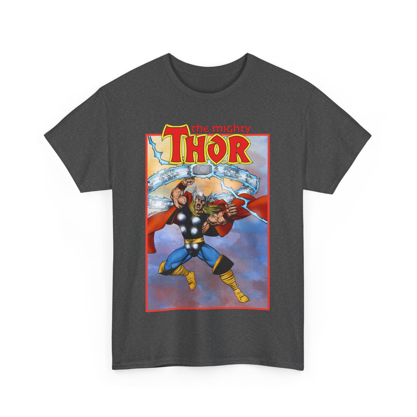 The Mighty Thor T-Shirt - George Perez Art - Mjolnir - Avengers Member - God of Thunder - Asgard Warrior - Marvel Comics