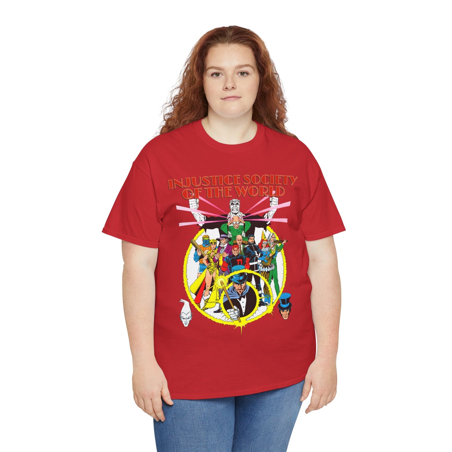 Injustice Society of America T-Shirt - George Perez Art - Justice Society/JSA Foes - Solomon Grundy, Huntress, Per Degaton, The Shade, Vandal Savage - DC Comics - Golden Age
