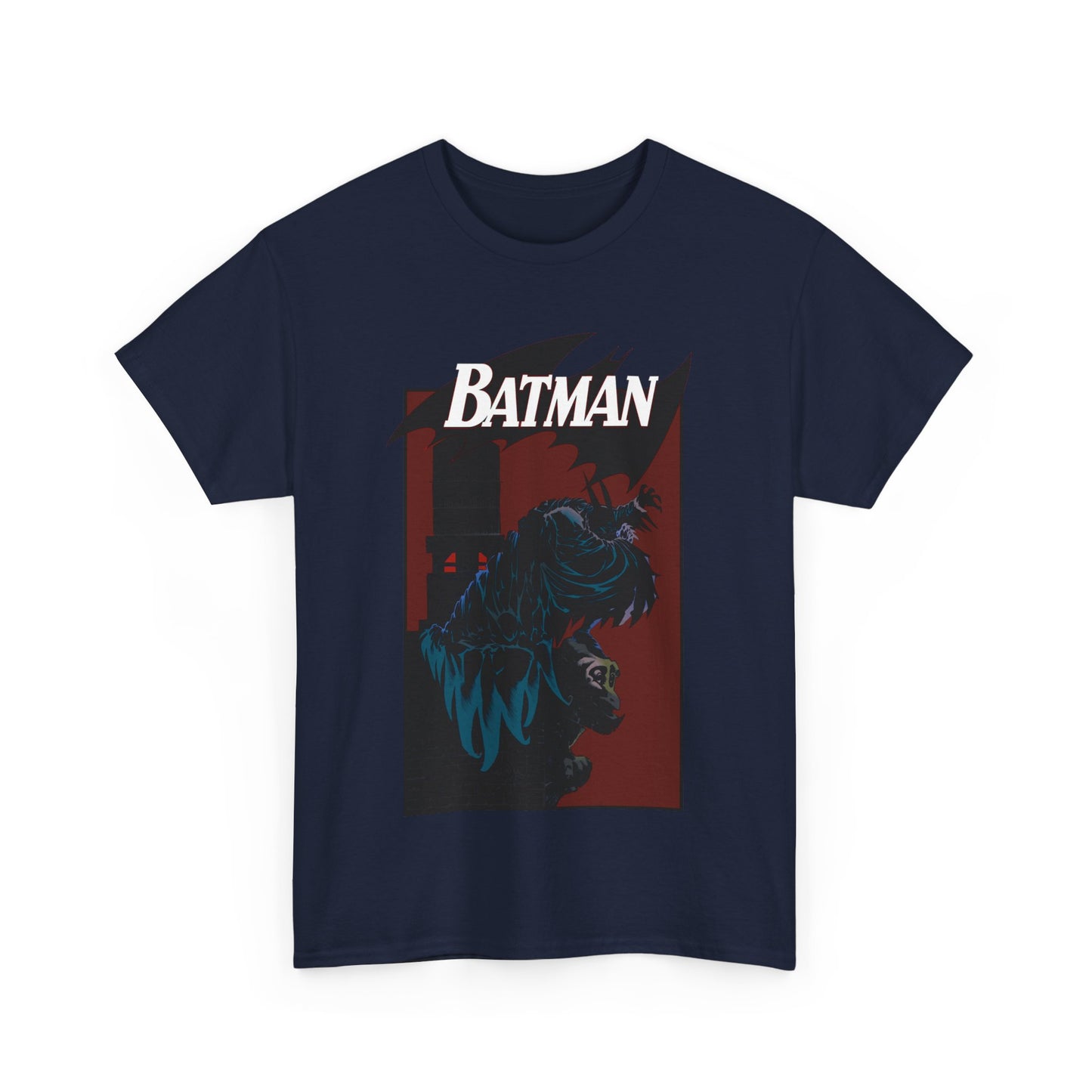 Batman T-Shirt - Kelley Jones Art - 1990s Dark Knight Detective Artwork - Perched on a Gargoyle - DC Comics