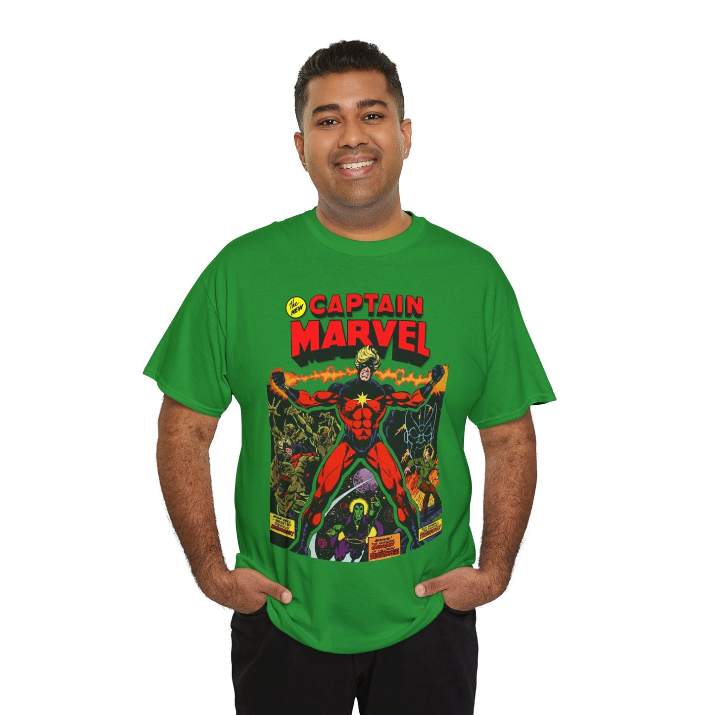 Captain Marvel T-Shirt - Jim Starlin Art - Thanos - Drax the Destroyer - Issue #32 Cover Art