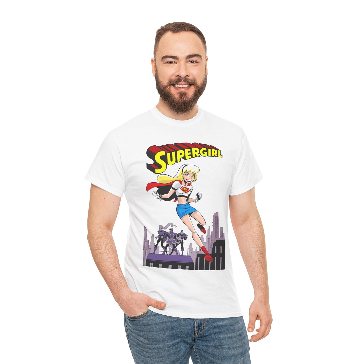 Supergirl T-Shirt - Bruce Timm Art - DC Comics Animated Series 1990s - Kara, Superman's Cousin