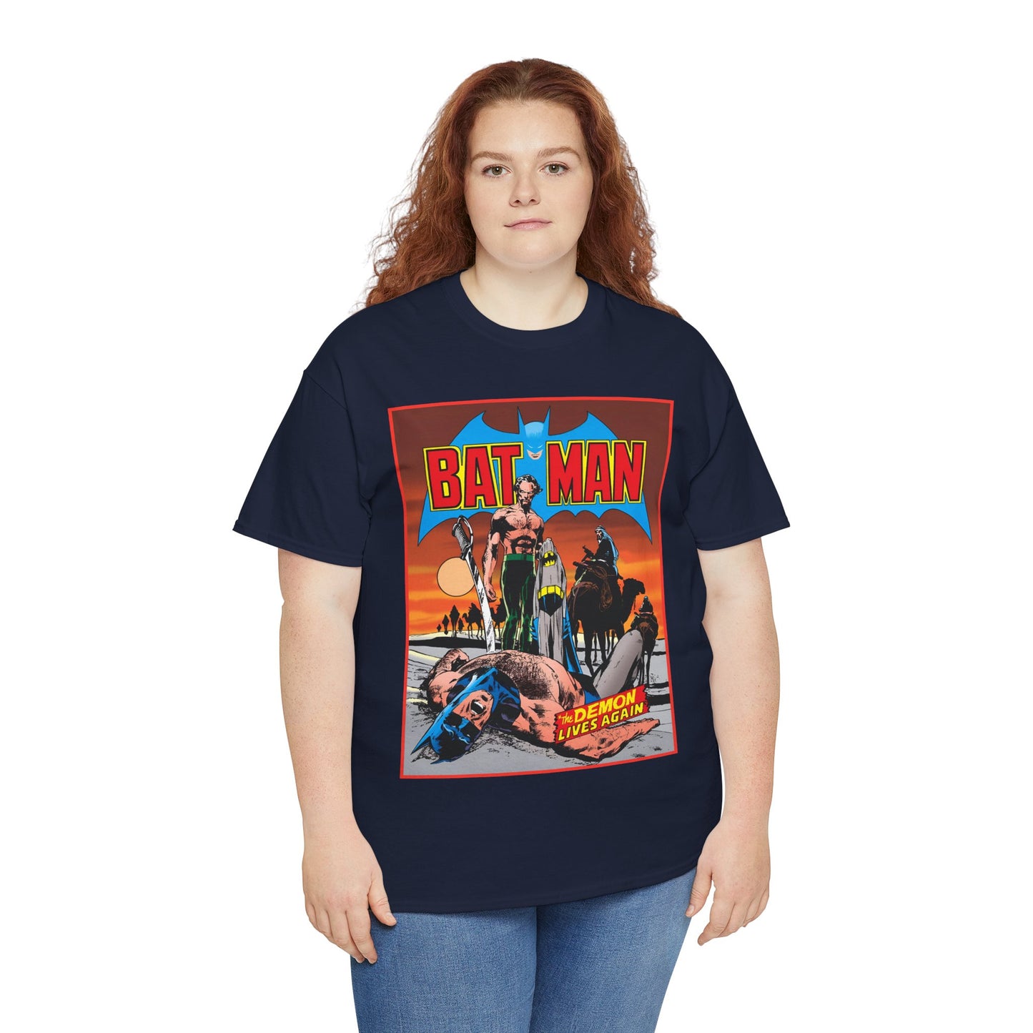 Batman T-Shirt - Neal Adams Art - R'as Al Ghul - Demon Lives Again - DC Comics - Dark Knight Detective