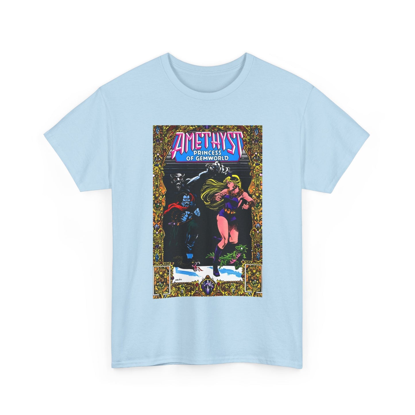Amethyst Princess of Gemworld T-Shirt - Ernie Colon Art - Bejeweled Cover - Dark Opal - DC Comics