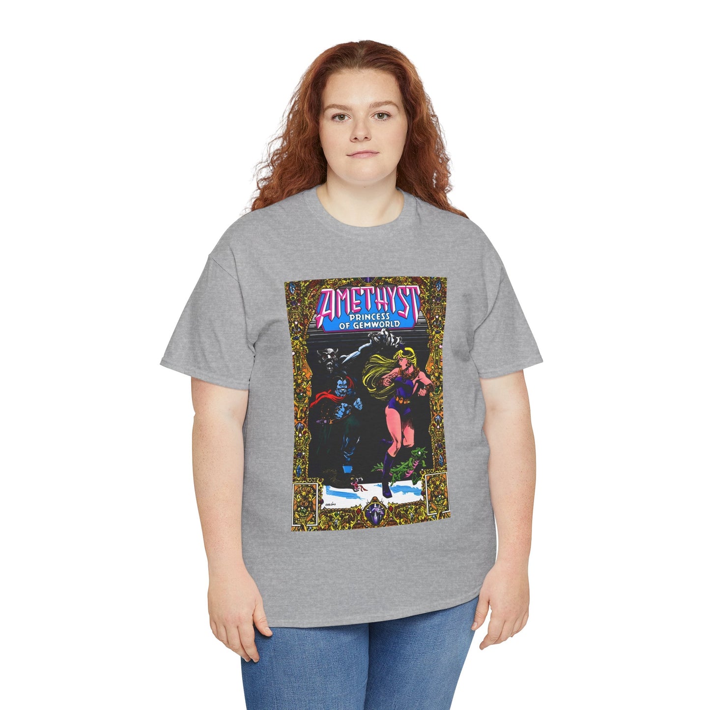 Amethyst Princess of Gemworld T-Shirt - Ernie Colon Art - Bejeweled Cover - Dark Opal - DC Comics