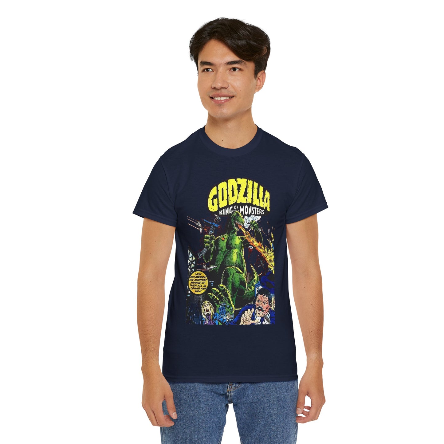 Godzilla T-Shirt - King of the Monsters - 1970s Comic Series - Marvel Comics - Bronze Age Monster Comic