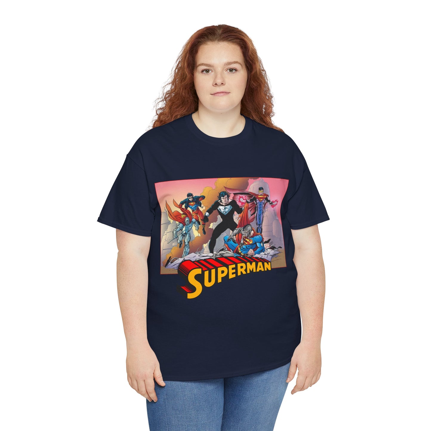 Superman T-Shirt - Tom Grummett Art - Death & Return - Steel, Cyborg, Eradicator - DC Comics
