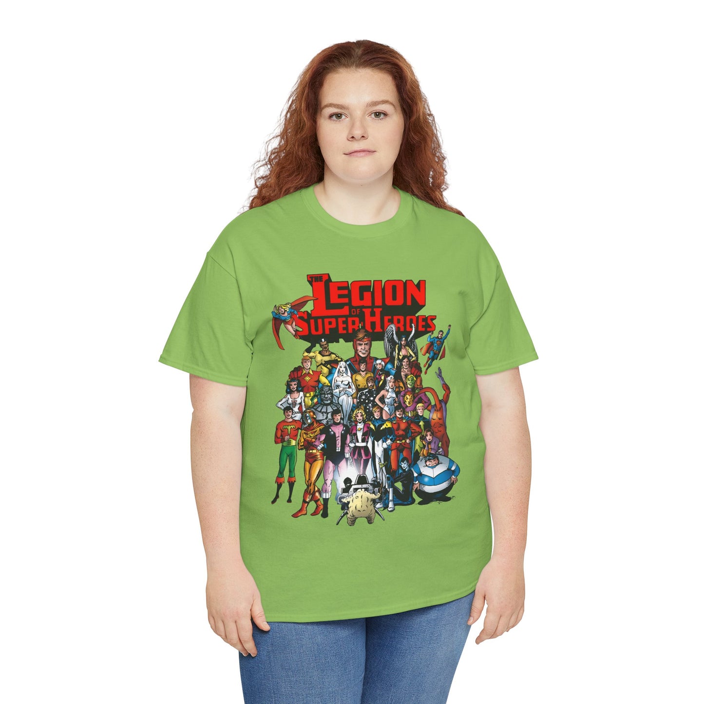Legion of Super-Heroes T-Shirt - #300 Cover Art - Cosmic Boy, Saturn Girl, Superboy, Wildfire, Mon-El, Dream Girl, Brainiac 5, Supergirl - DC Comics