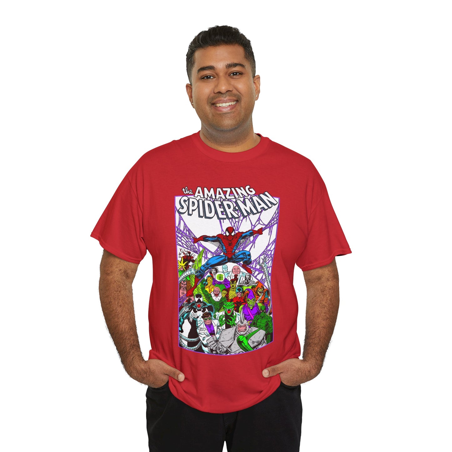 Amazing Spider-Man T-Shirt - Mark Bagley Art - Venom, Green Goblin, Rhino, Doctor Octopus, Kingpin, Carnage - Marvel Comics