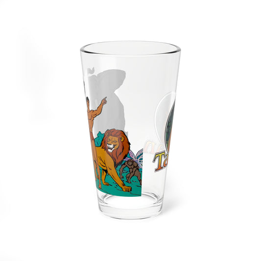 Tarzan 16oz Pint Glass - Lord of the Jungle - Filmation Saturday Morning Cartoon 1980s