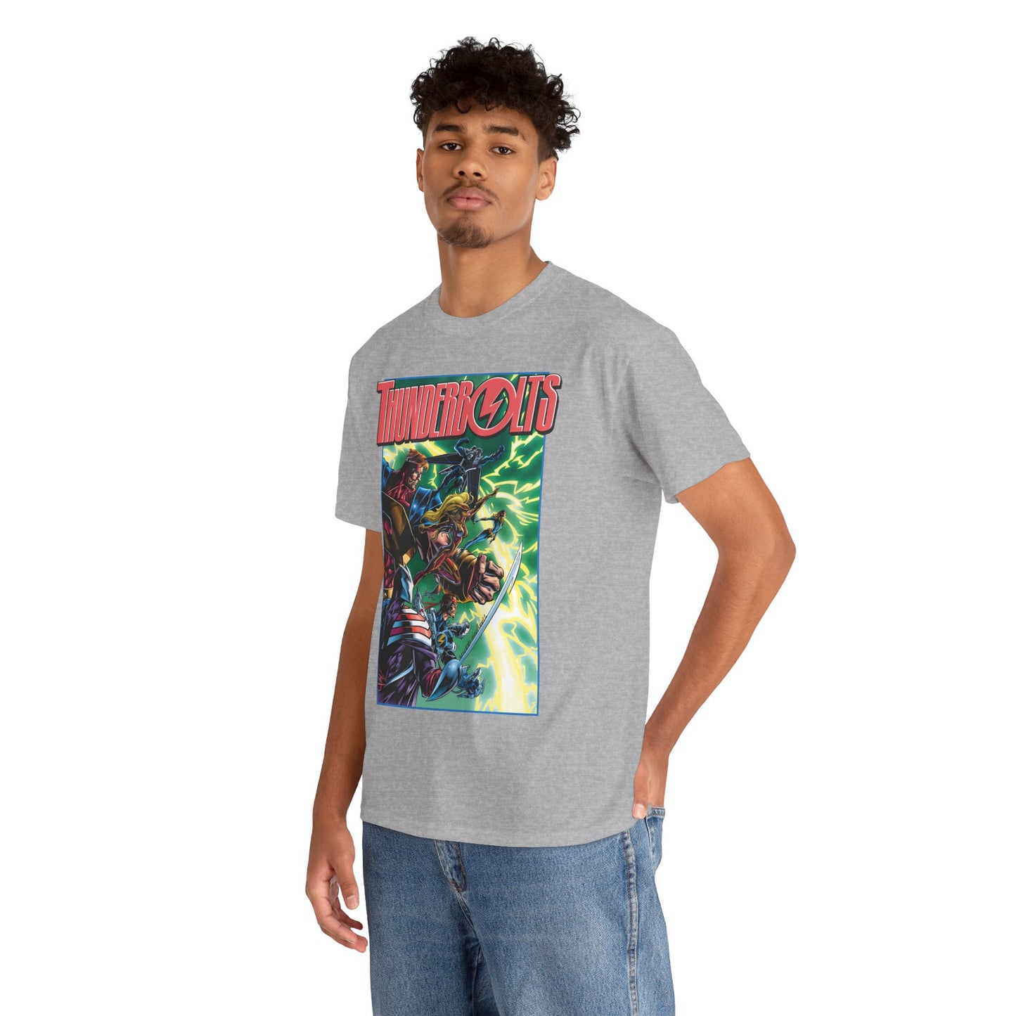 Thunderbolts T-Shirt - Amazing Mark Bagley Art - Citizen V, MACH-1, Atlas, Songbird, Fixer, Techno - Marvel Comics Characters - Avengers Connection
