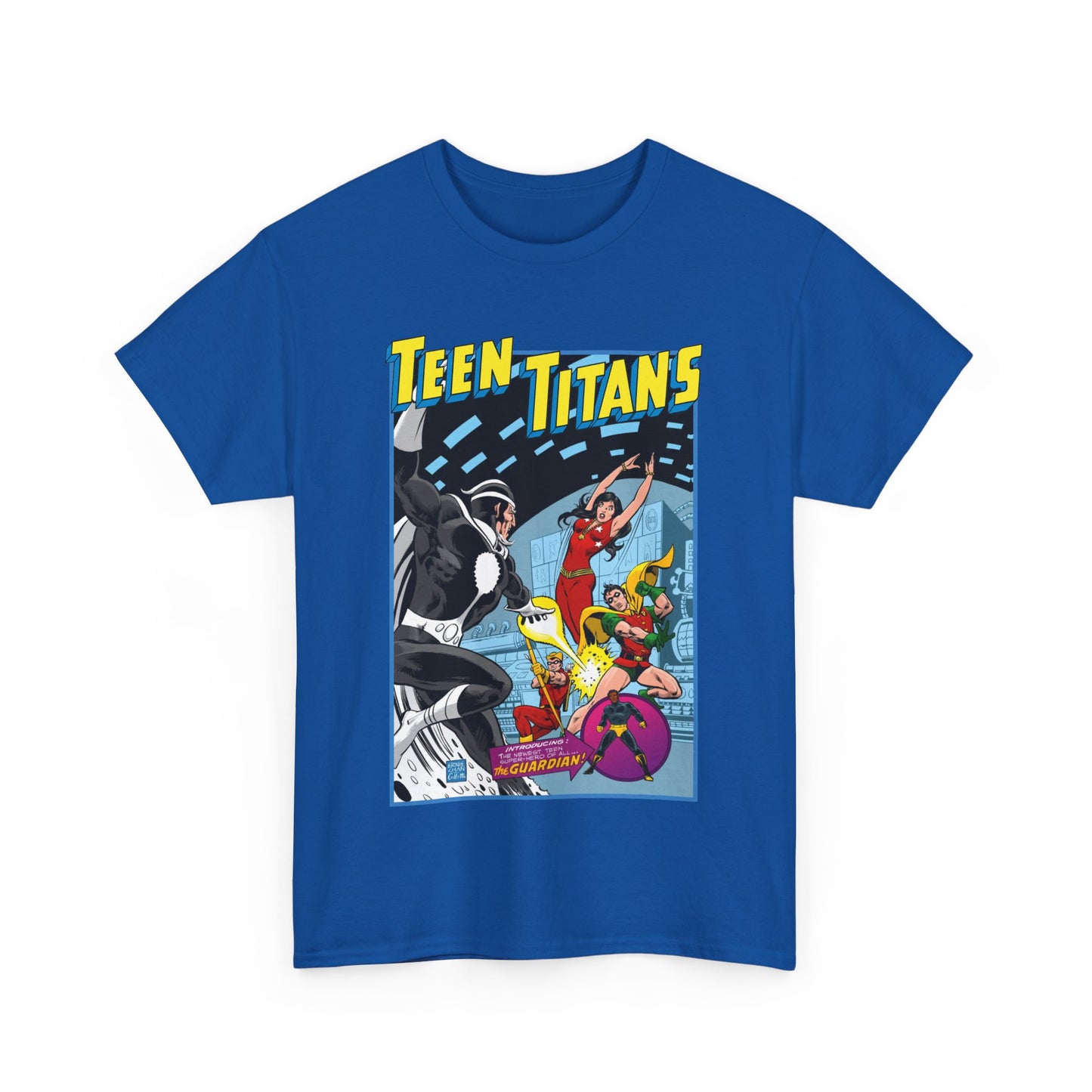 Teen Titans T-Shirt - Bronze Age DC Comics - Dr Light, Wonder Girl, Robin, Mal, Guardian, Speedy - Ernie Chan Cover Art from Issue #44