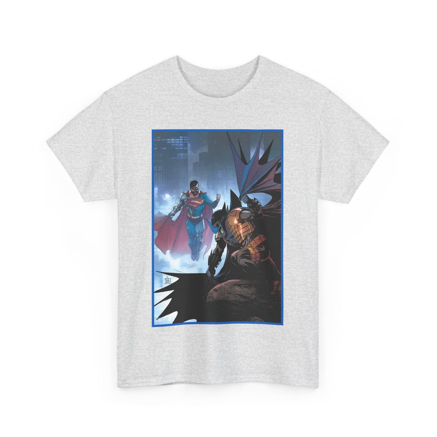 Cyborg Superman Vs Azrael Batman T-Shirt - Lee Weeks Art - Reign of the Superman, Knightfall - World's Finest Variant Cover Art - DC Comics