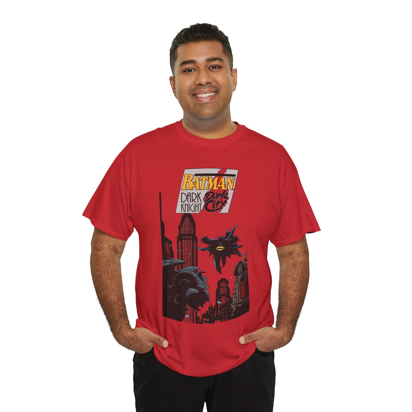 Batman: Dark Knight, Dark City T-Shirt - Mike Mignola Art - Gotham City, Bruce Wayne - 1990s Cover Art - DC Comics
